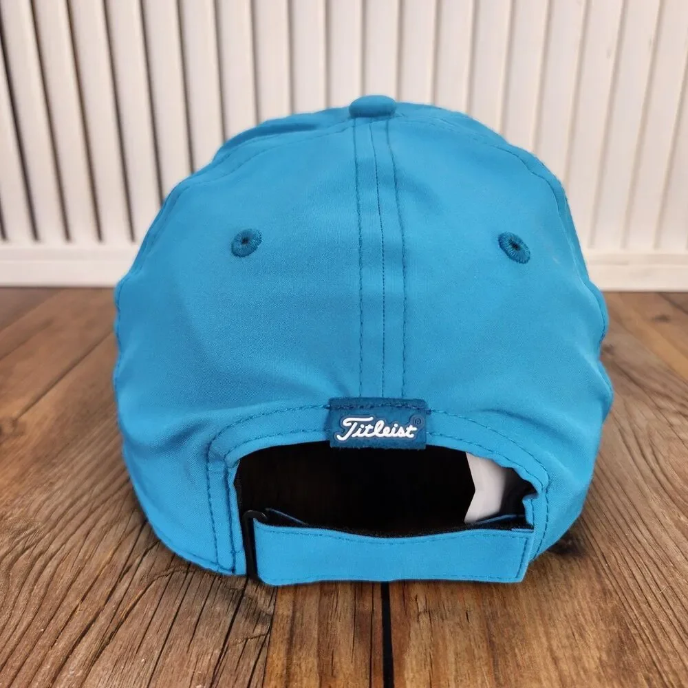 Titleist Performance Knit Golf Strapback Hat Cap Blue Sport Athletic Stretch Fit